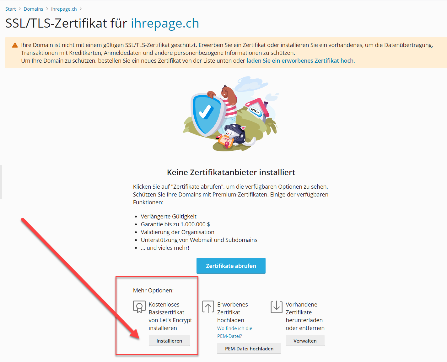Let's Encrypt Zertifikat gratis SSL TLS Certificate